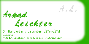 arpad leichter business card